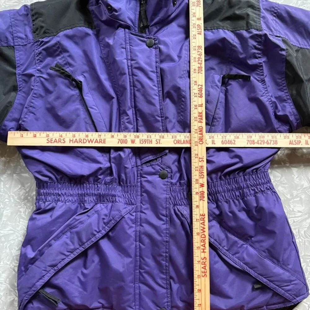 90s Ski Gear jacket colorblock Purple & Black women’s Large